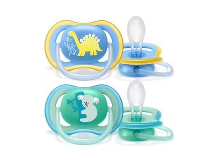 Avent 2 sucettes Ultra air 18m+ silicone garçon