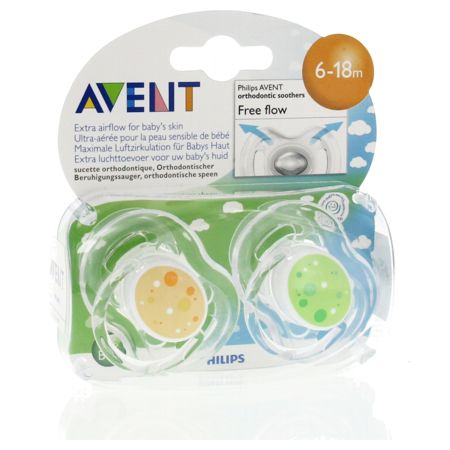 Avent sucette silicone aeree tendance 6/18 mois, x 2