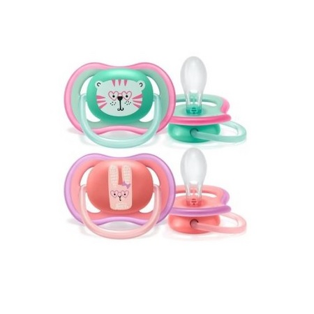 Avent Sucettes 18 mois + Ultra air silicone, lot de 2