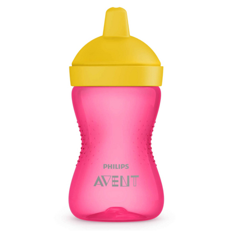 Avent tasse à bec dur anti-fuite rose, 300 ml