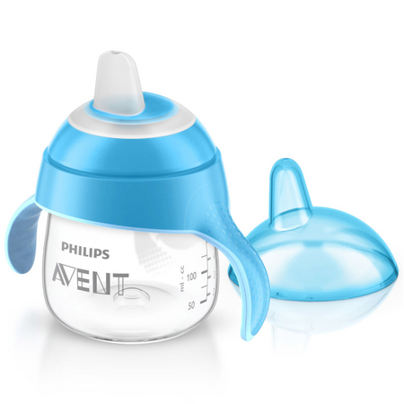 Avent tasse anti-fuite pingouin bleu 6M+, 200 ml 