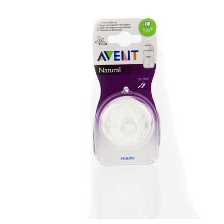 Avent tetine natural debit lent vit2 x2