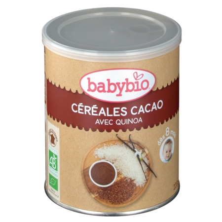 Babybio cereales quinoa cacao 2age, 220 g