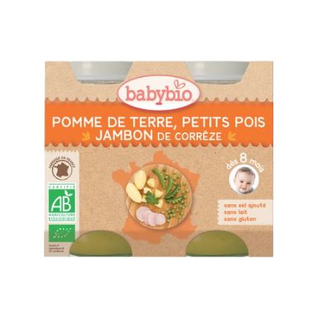 Babybio menu legume jambon 2x200g