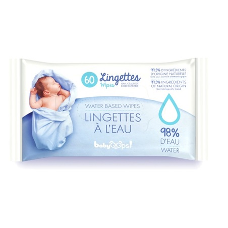 Babyoops Lingettes à l'eau, x 60