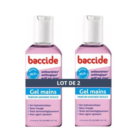 Baccide Gel Désinfectant Parfum Amande Douce, 2x 100ml