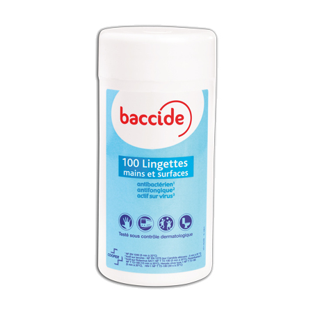 Baccide lingette mains surfaces 100