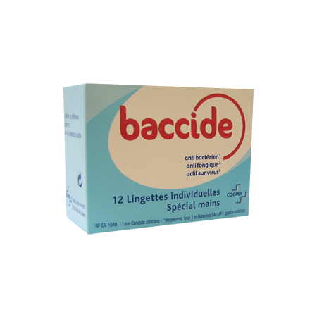 Baccide lingette special mains 12