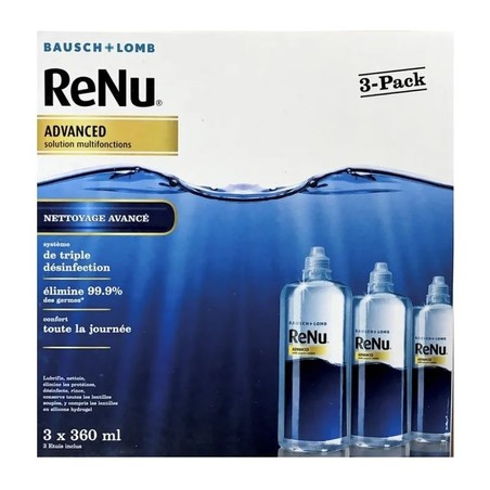 Bausch+Lomb ReNu Advanced Solution Multifonctions, Pack de 3 x 360 ml