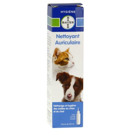 Bayer nettoyant auriculaire chien chat 100ml
