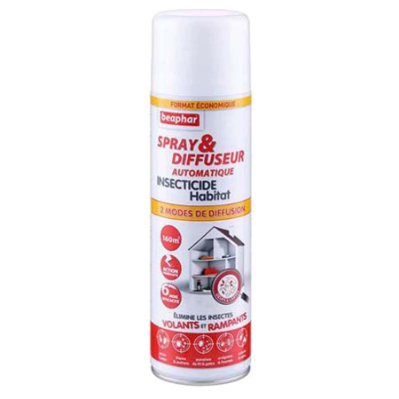 Beaphar Spray & Diffuseur Automatique Insecticide Habitat, 500 ml