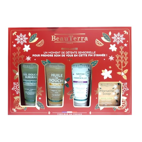 BeauTerra Coffret cadeau Edition de Noël 4 produits