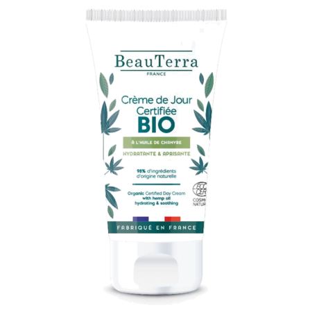 Beauterra crème de jour bio chanvre, 50 ml