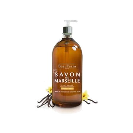 Beauterra savon liquide marseille vanille miel, 300 ml