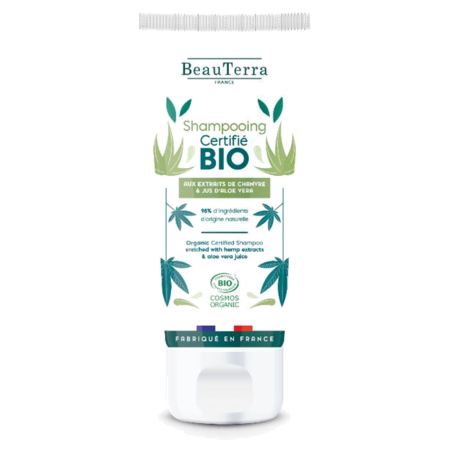 Beauterra shampoing certifié bio chanvre, 75 ml