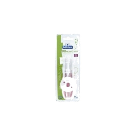 Bébisol  kit 1ères brosses à dents - rose