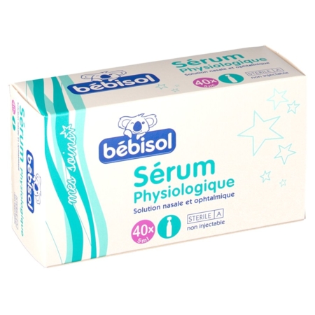 Bebisol serum physiologique 0.9% unidose 5ml 40
