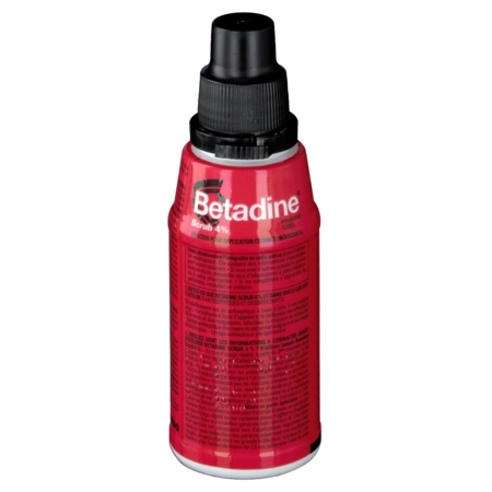 Betadine scrub 4 %, flacon de 125 ml de solution pour application cutanée