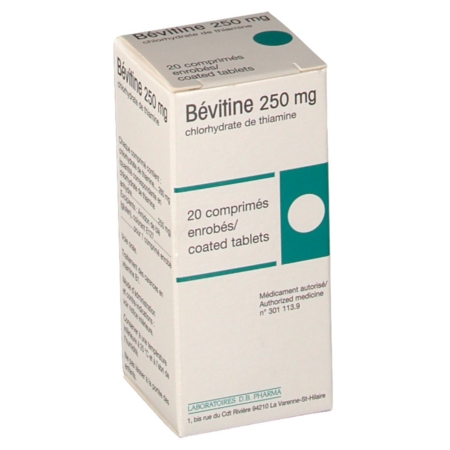 Bevitine 250 mg, 20 comprimés enrobés