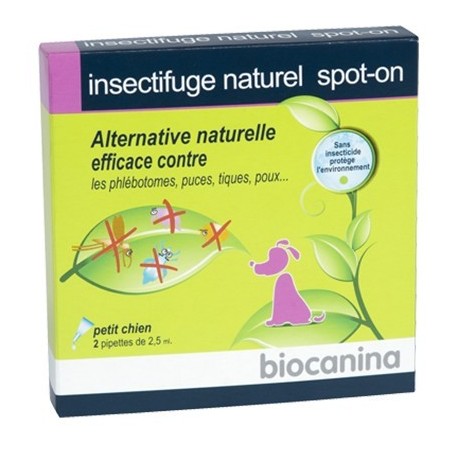 Biocanina insectifuge petitchien boîte de 2 pipettes de 2,5 ml