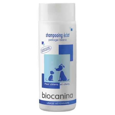 Biocanina shampooing éclat pelage blanc chien et chat  fl 200 ml
