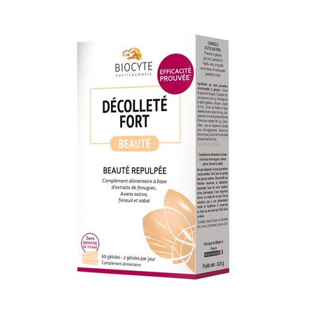 Biocyte Décolleté fort Beauté repulpée, 60 gélules