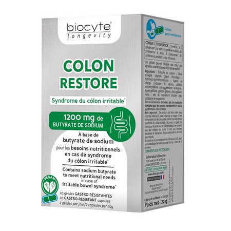 Biocyte Longevity Colon Restore, 30 gélules