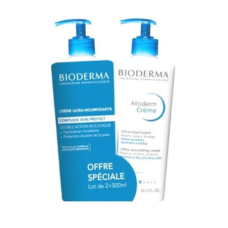 Bioderma Atoderm Crème Sans Parfum Duo, Lot de 2 x 500ml