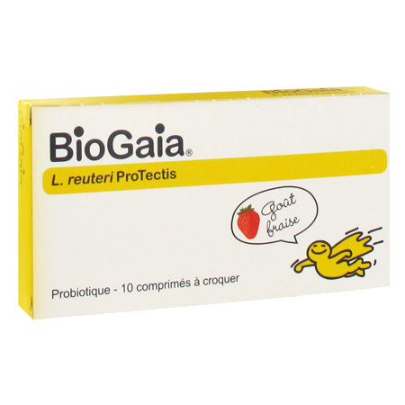 Biogaia probiotique junior fraise cpr a croquer 10