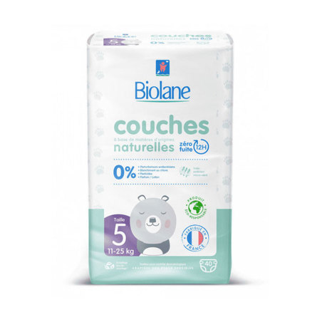 Biolane Bio Couche Jumbo Taille 5 11-25 kg, x40