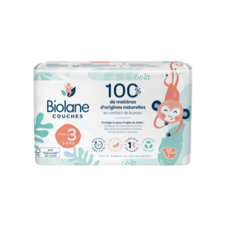 Biolane Couches Écologiques Taille 3, 52 Couches
