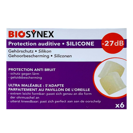 Biosynex Protection Auditive Anti-Bruit Silicone -27dB, x6