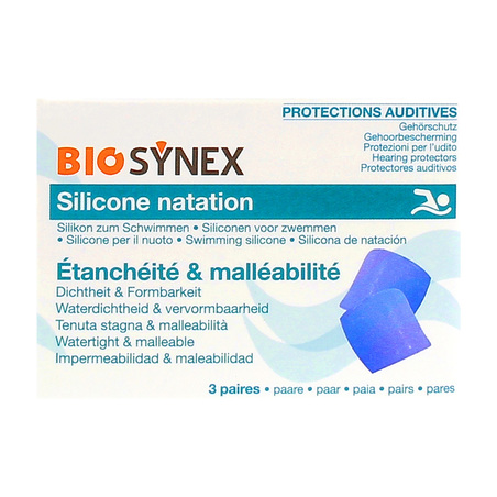 Biosynex Protection Auditive Silicone Natation, 3 Paires