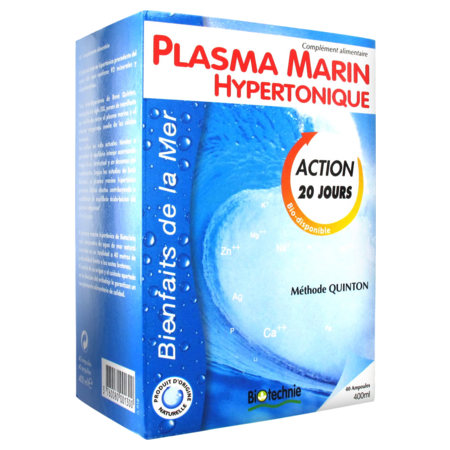 Biotechnie plasma marin hypertonique, 40 ampoules