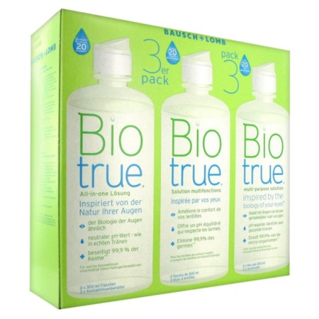 Biotrue - solution lentilles multifonction - pack eco 3x300ml