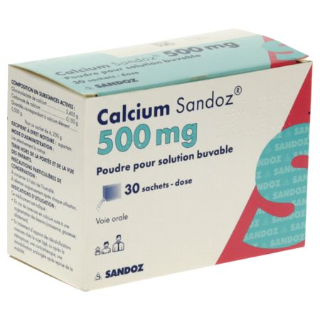 Calcium sandoz 500 mg, 30 sachets