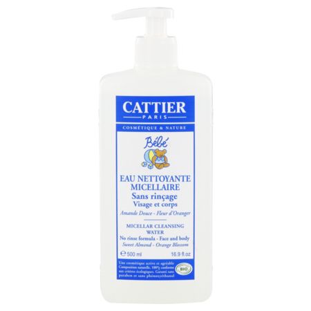 Cattier eau nettoyante micellaire visage et corps bio - 500ml