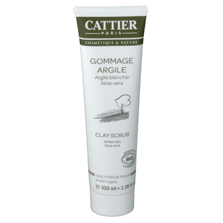 Cattier gommage argile blanche bio - 100ml