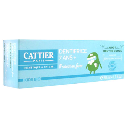 Cattier kids dentifrice 7ans + menth 50ml