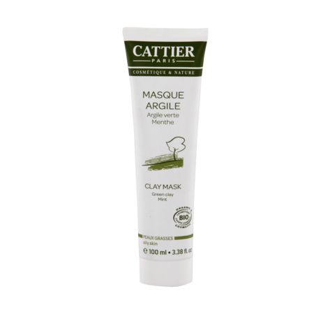 Cattier masque argile verte menthe bio - 100g