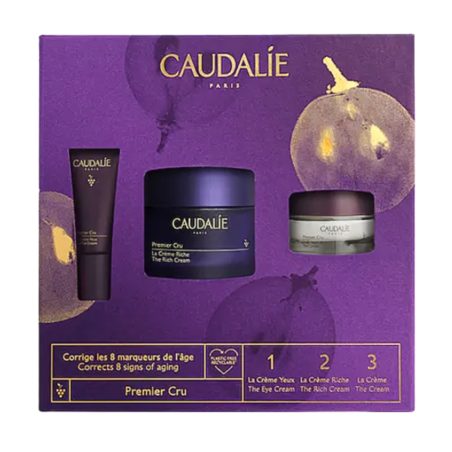 Caudalie Coffret Premier Cru La Crème Riche + La Crème Yeux + La Crème Premier Cru, 50 ml + 5 ml + 15 ml