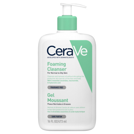 CeraVe Gel Moussant Peaux Normales à Grasses, 473 ml