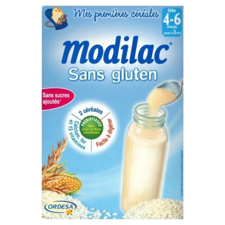 Céréales modilac sans gluten, 300 g de céréales infantiles