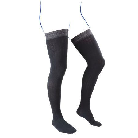 Bas-Cuisse City Confort Coton C2 Noir Taille 2 Long    