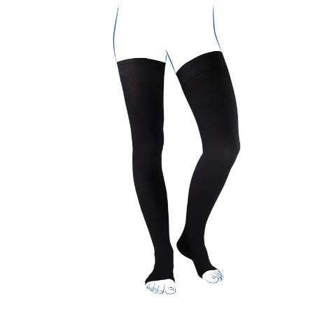 Bas-Cuisse PO City Confort Fil d'Ecosse C2 Noir Taille 3 Long    