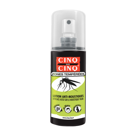 Cinq sur Cinq Zones Tempérées Lotion Anti-Moustiques Spray, 100 ml