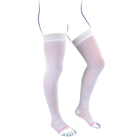 Bas-Cuisse Anti-Stase Clinic C2 Blanc Taille 2 Normal    