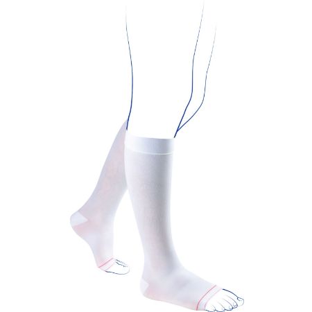 Chaussette Anti-Stase Clinic C2 Blanc Taille 4 Normal    