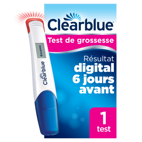Clearblue Test de Grossesse Digital Ultra Précoce, Boite de 1 Test