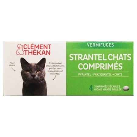 Clement strantel chat boite 4 vermifuges